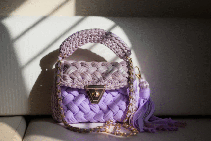 Crochet Metallic Purse