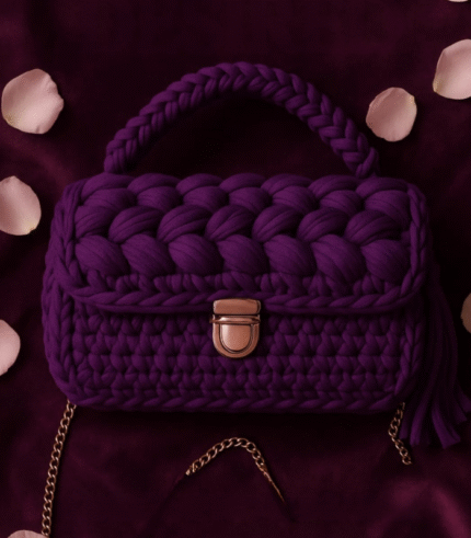 Deep Purple Braided Handmade Purse