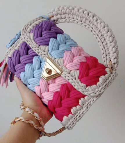 Multi-Color Braided Handmade Purse