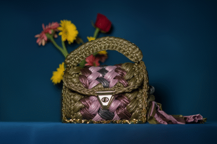 multicolour metalic bag