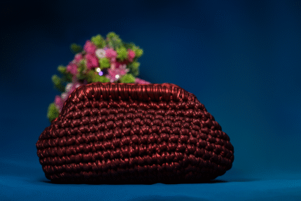 Red metalic clutch bag