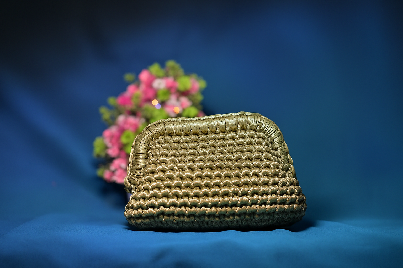 4 Green Golden metalic clutch bag - Image 1