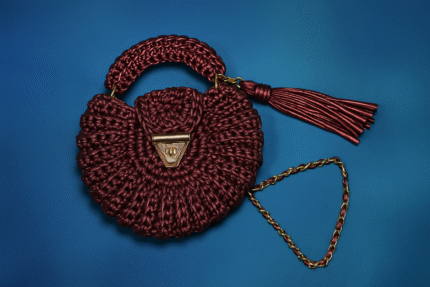 Maroon metalic Oreo bag