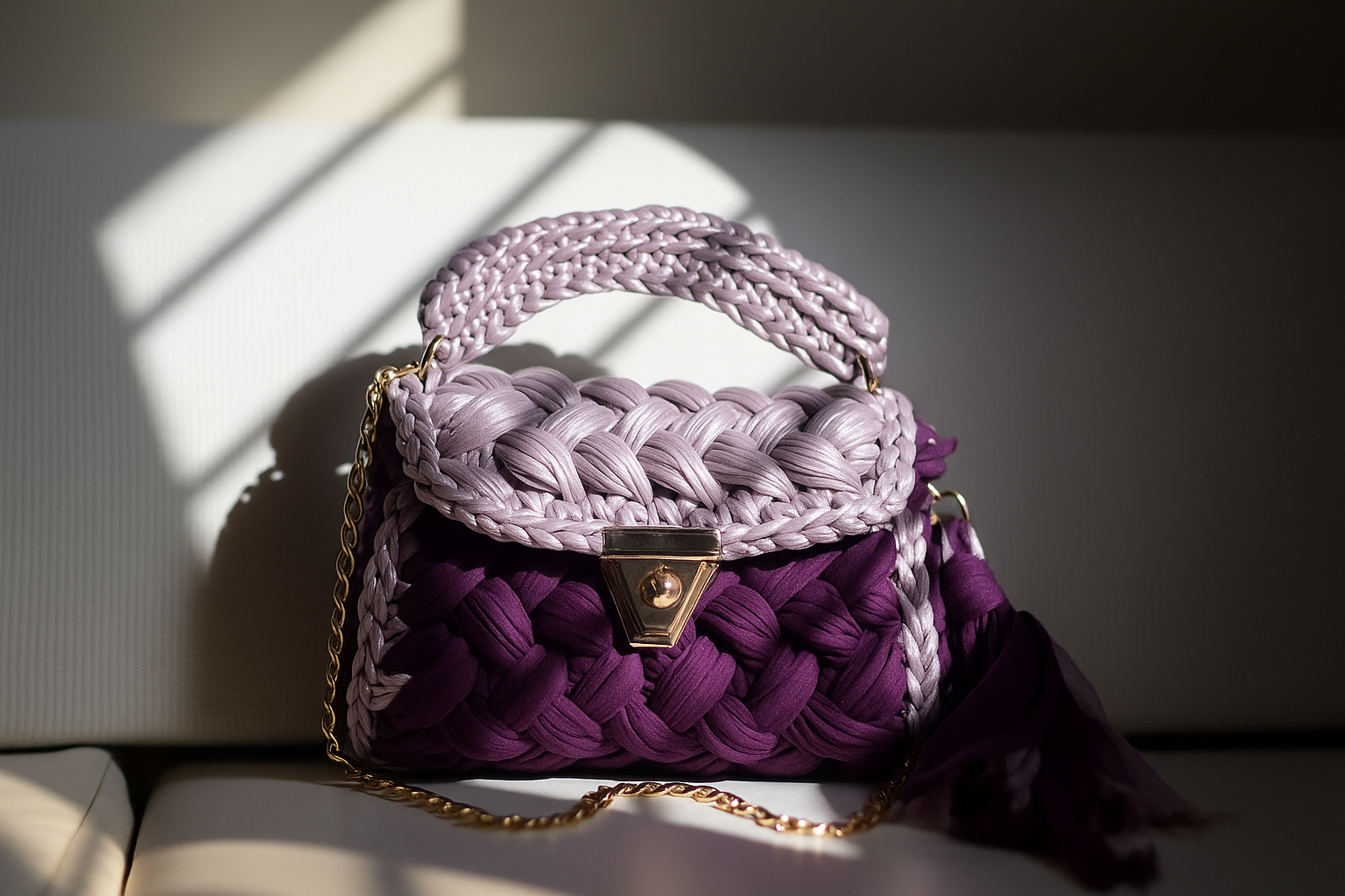 6 Dark purple metalic purse - Image 1