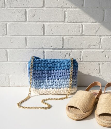 Chain Mini Bag – Blue Ombre