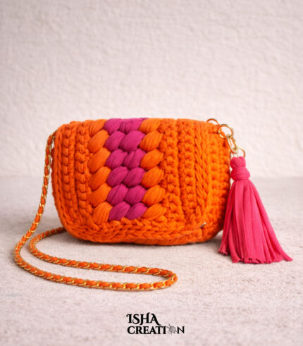 Sunrise Charm Crochet Bag_