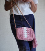 Rose Petal Crochet Sling Bag - Image 2