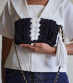 Black Pearl Crochet Sling Bag - Image 2