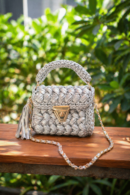Silver Marshmallow Metallic Bag