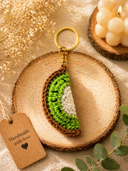 Kiwi Slice Keychain