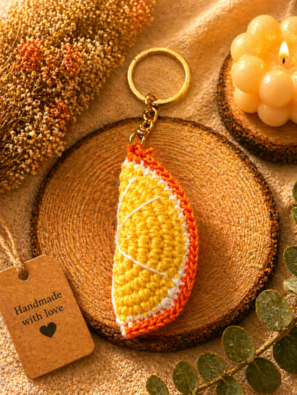 Orange Slice Keychain