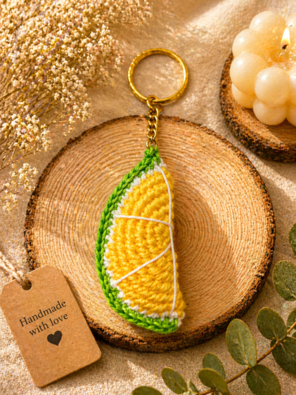 Lemon Slice Keychain