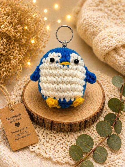 Dark Blue Penguin Keychain