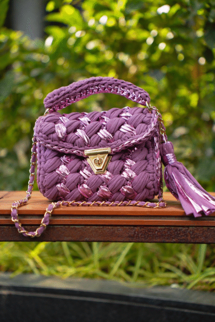 Dusty Purple Metallic Bag