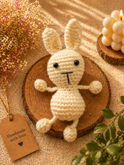 White Rabbit Keychain