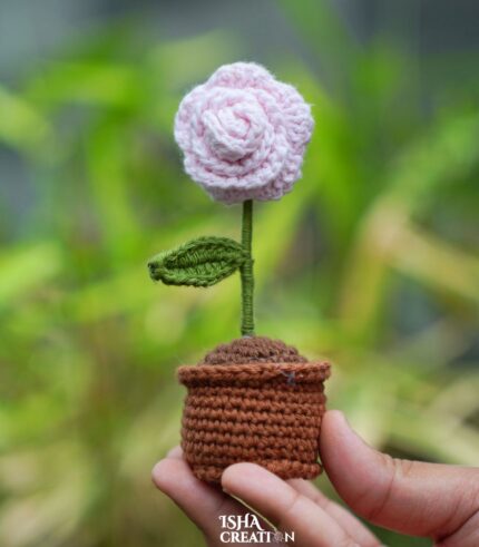 Handmade Crochet Mini Flower Pot
