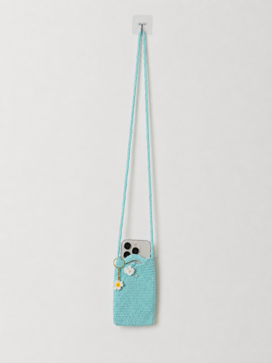 ChatGPT Image May 18, 2026, 06_25_37 PM (2) Aqua Blue Crochet Mobile Sling Bag - Image 1