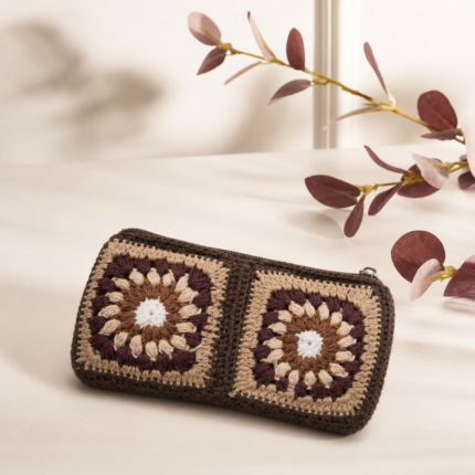 Mocha Muse Crochet Pouch