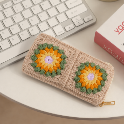 Autumn Bloom Crochet Pouch
