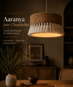 Aaranya Jute Chandelier – Handmade Bohemian Pendant Light - Image 2
