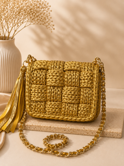 Small Tessie Golden Metallic handbag
