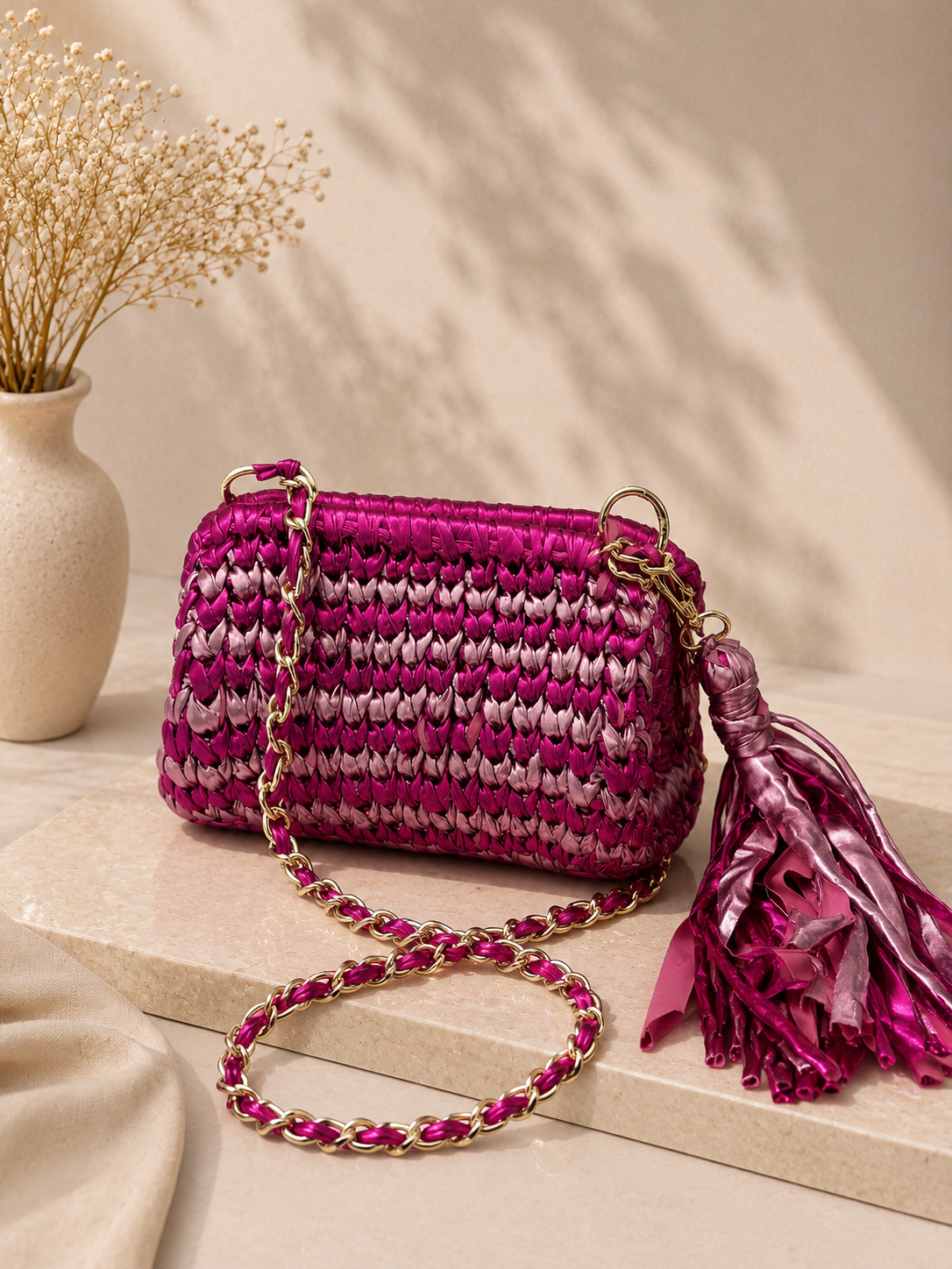 IMG_9859 Pink Metallic Clutch Bag - Image 1