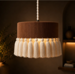 Dark Brown Aaranya Macrame Pendant Chandelier