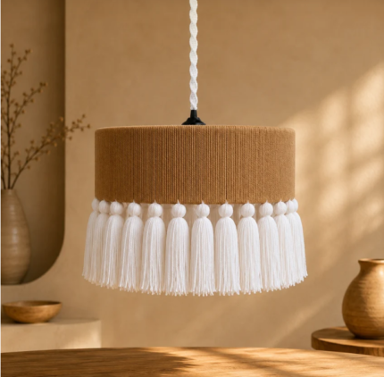 Brown Aaranya Macrame Pendant Chandelier