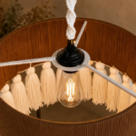 Dark Brown Aaranya Macrame Pendant Chandelier - Image 4
