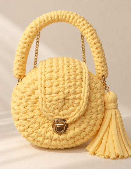 Lemon Yellow Loomi Crochet Bag