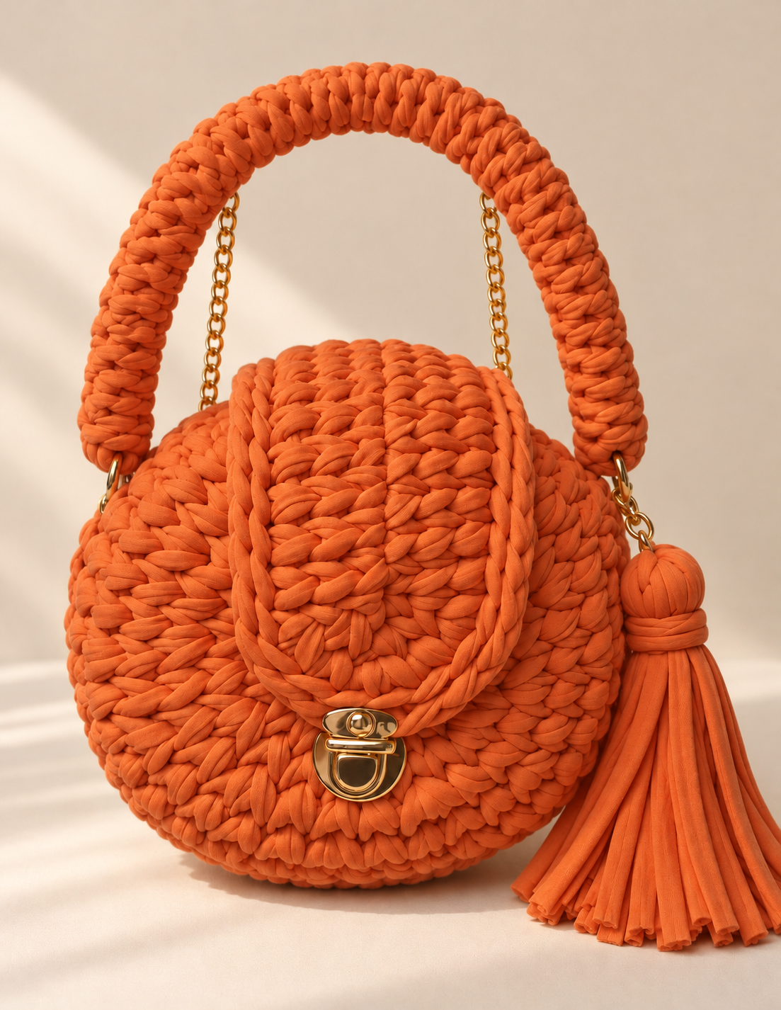 IMG_2986 Peach Loomi Crochet Bag - Image 1