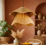 Terra Bloom Raffia Pendant Light - Image 2