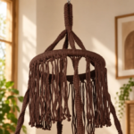 Brown Macrame Hanging Swing Chair - Image 4